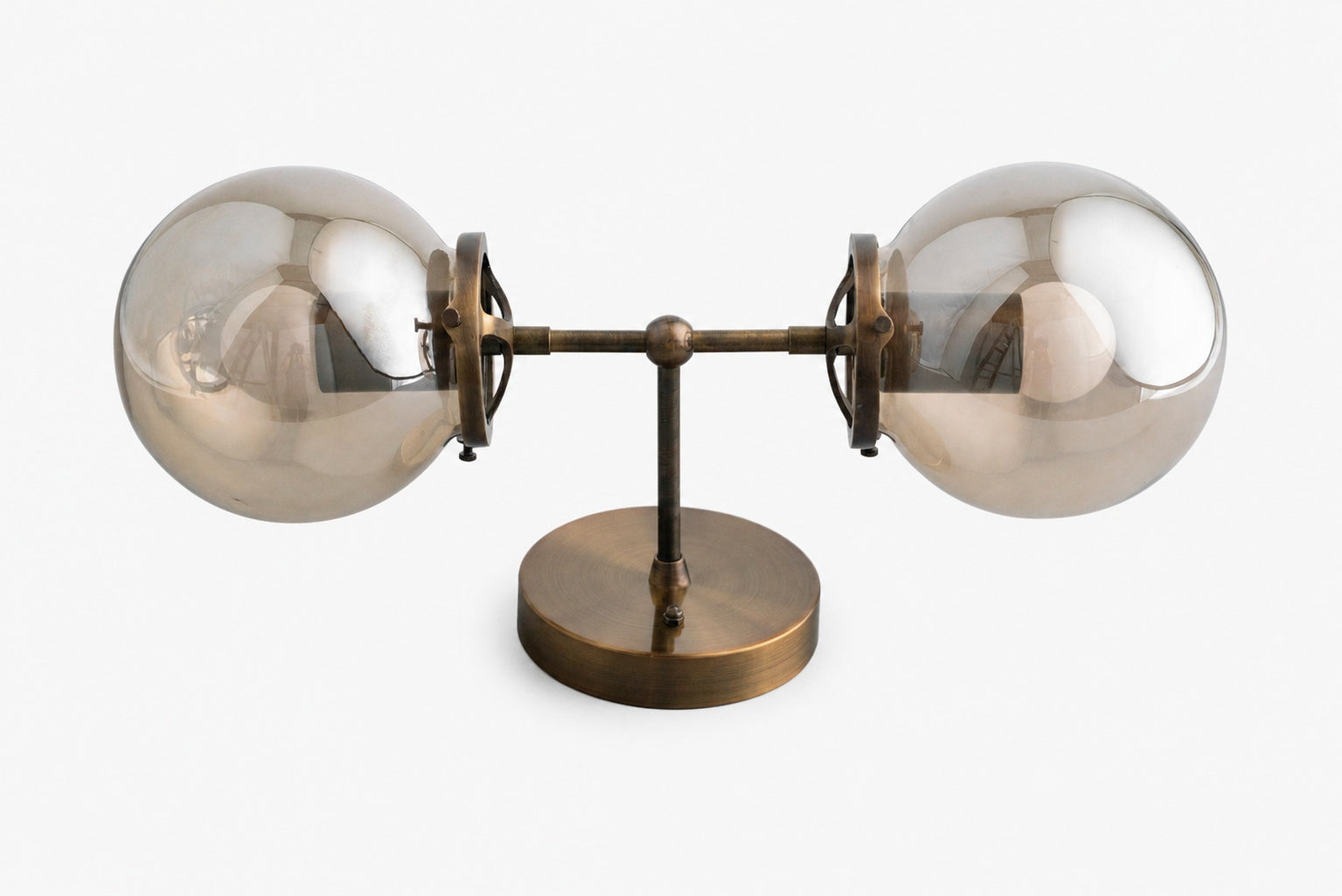Lumio Globe Double Globe Vanity Wall Light - Rustic Farmhouse Bathroom Wall Fixture