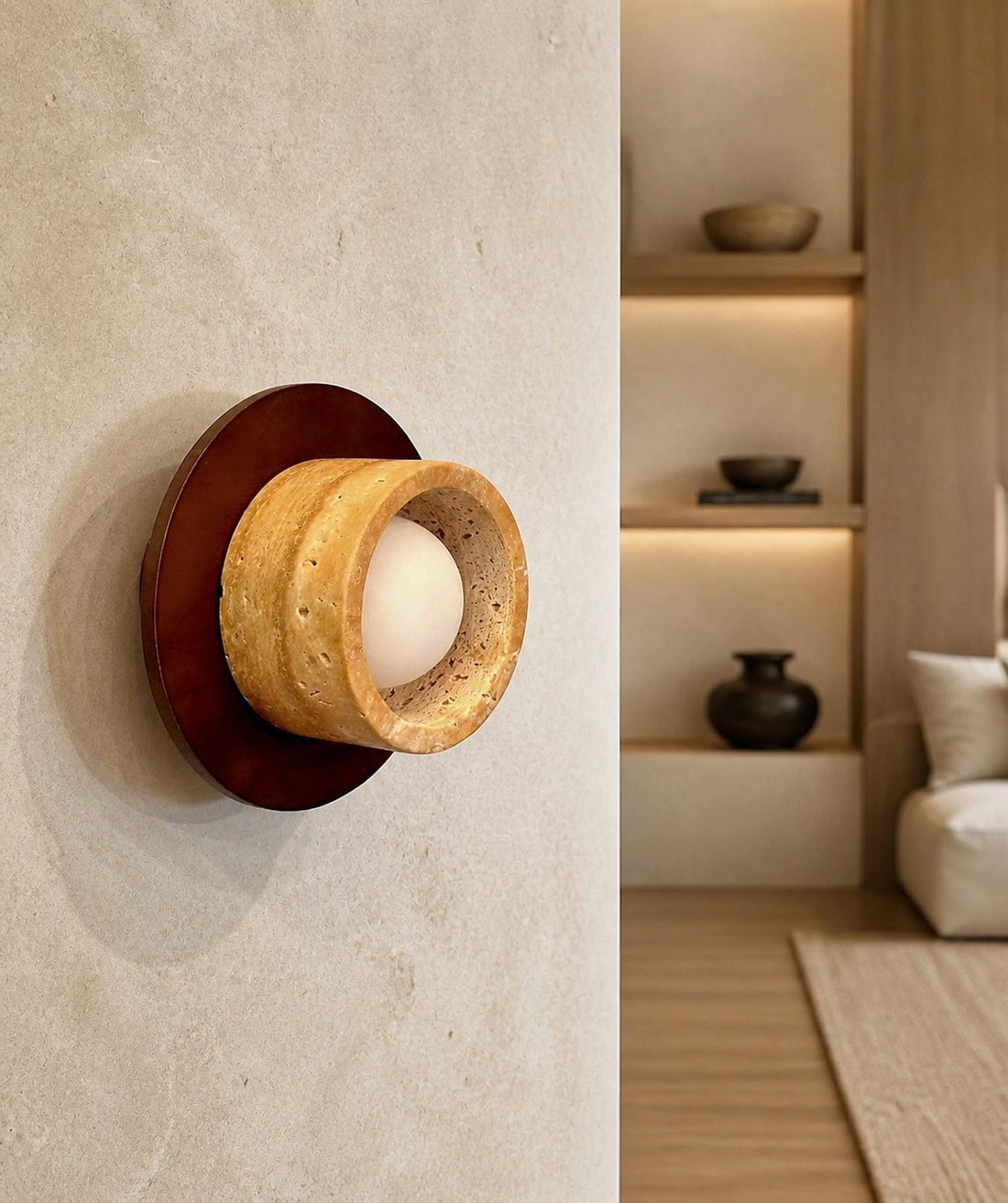 Logatec Traverine Wall Lamp
