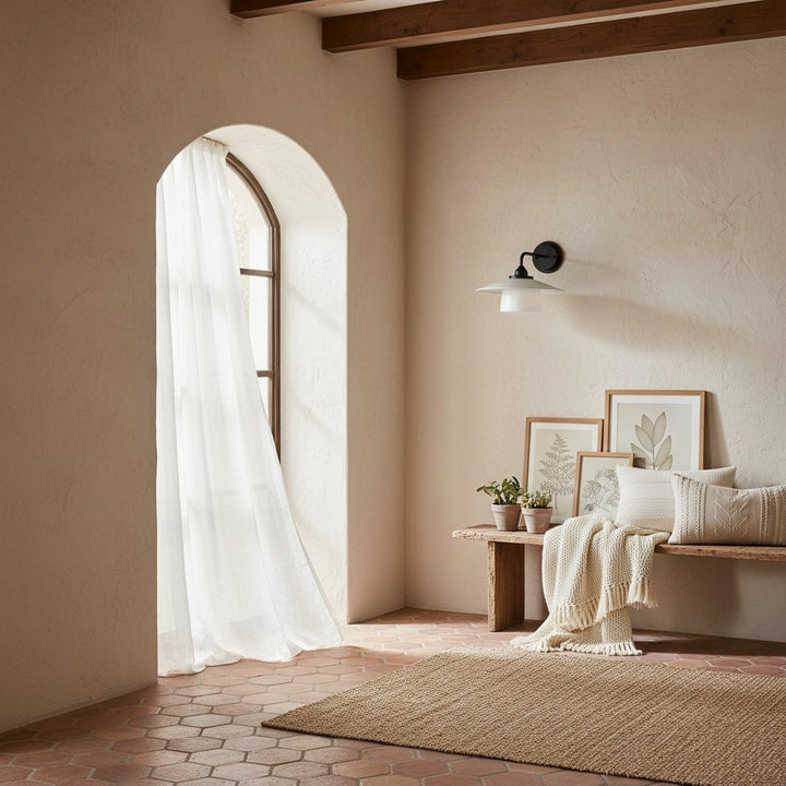 Cordax Utility-Inspired Wall Sconce - Metal and Glass for Indoor Outdoor Decor