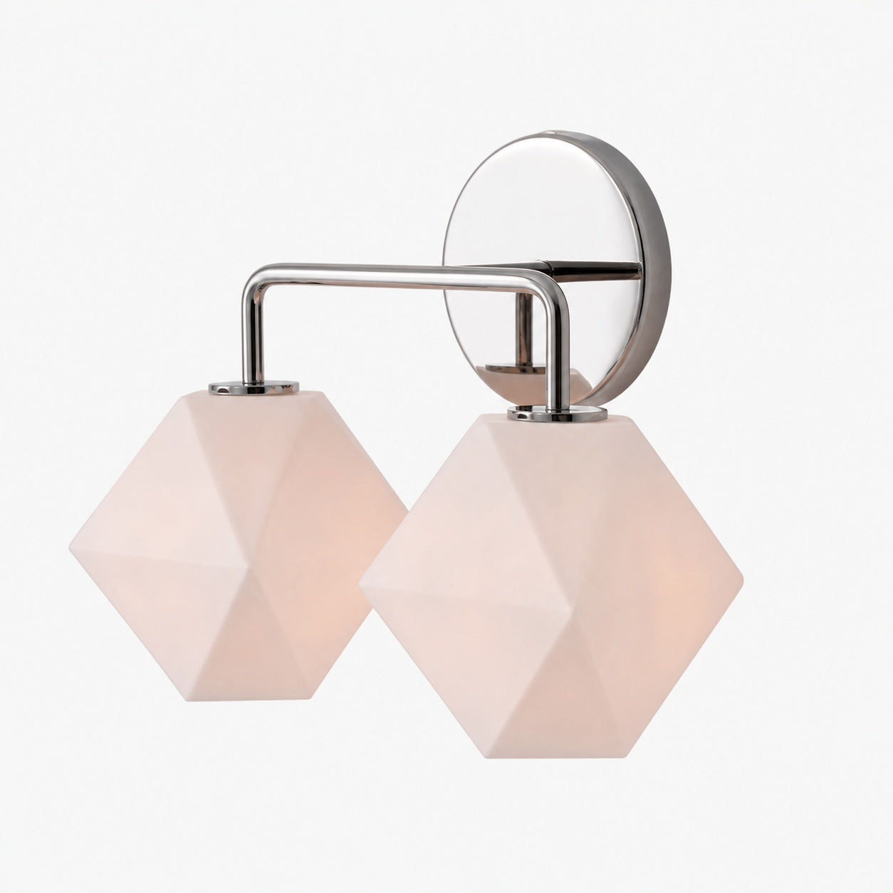 Talvior Geometric Modern Bathroom Sconce - Faceted Shade Light in Luxe Finishes