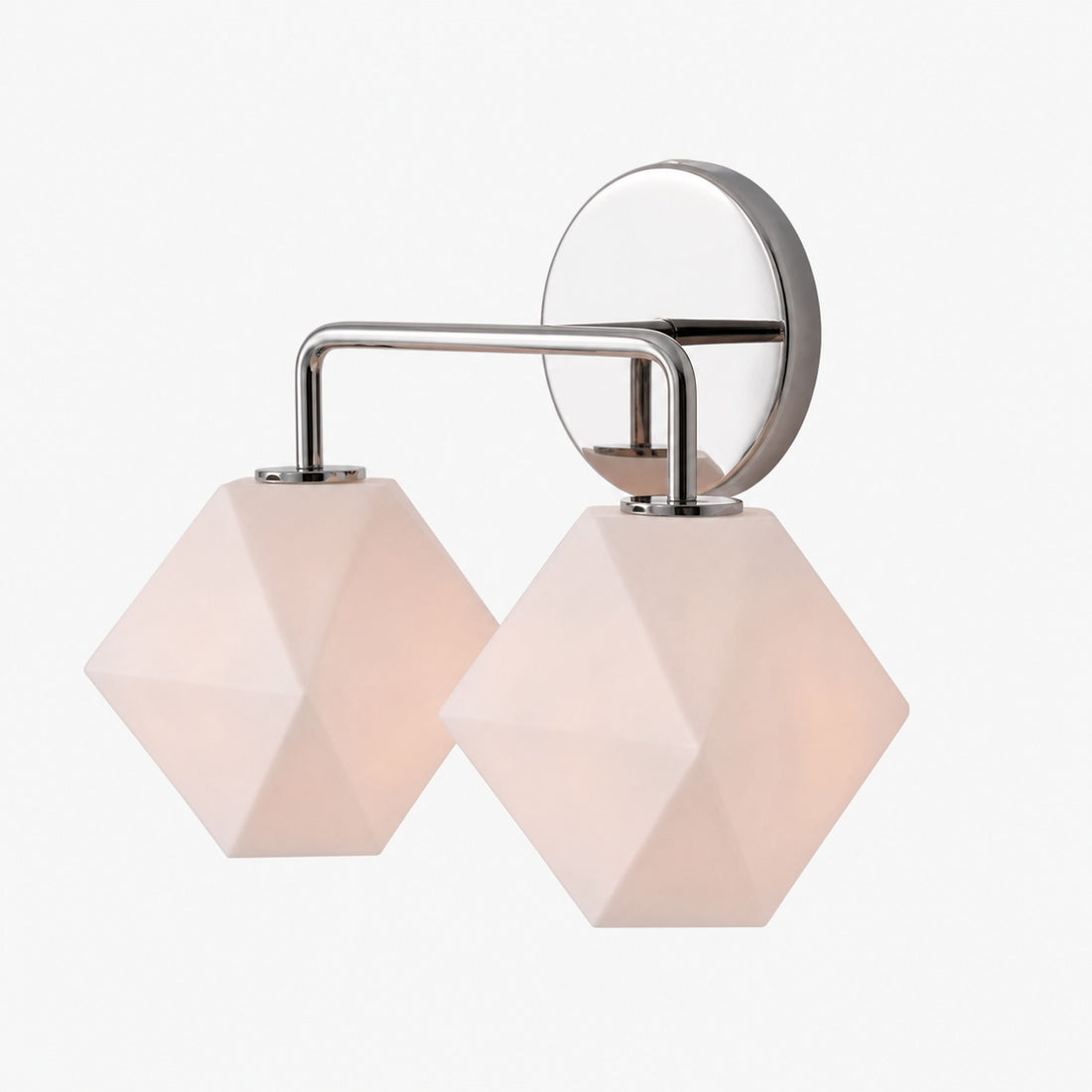 Talvior Geometric Modern Bathroom Sconce - Faceted Shade Light in Luxe Finishes