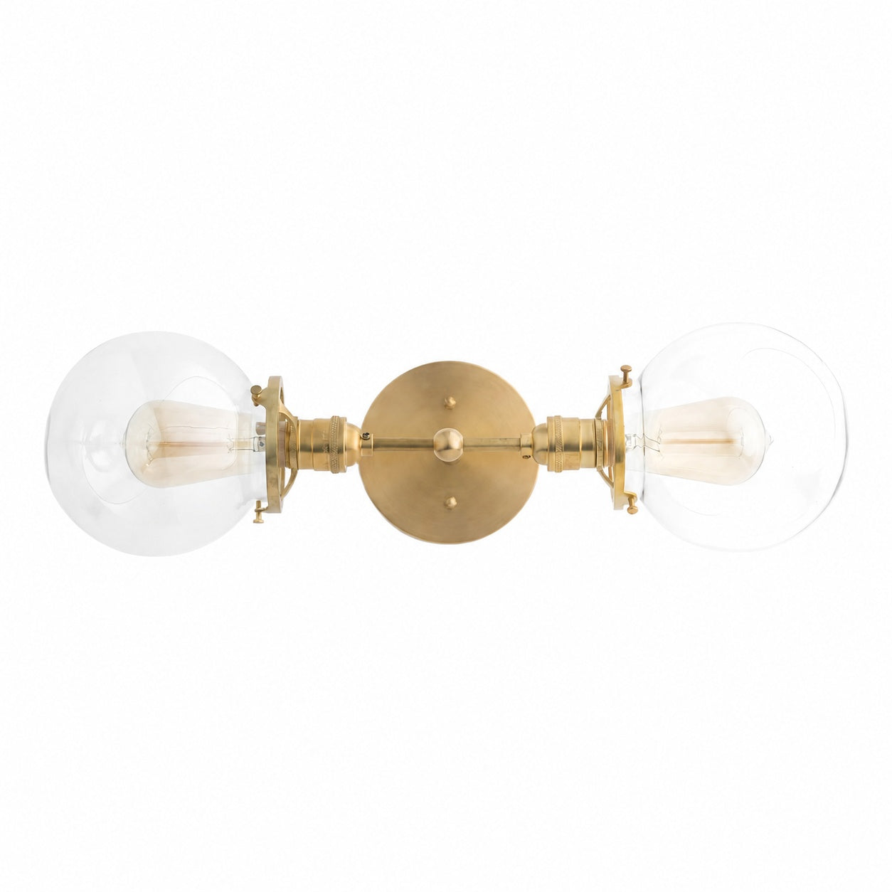 Lumio Globe Industrial Vanity Lighting- Modern Double Globe Wall Light