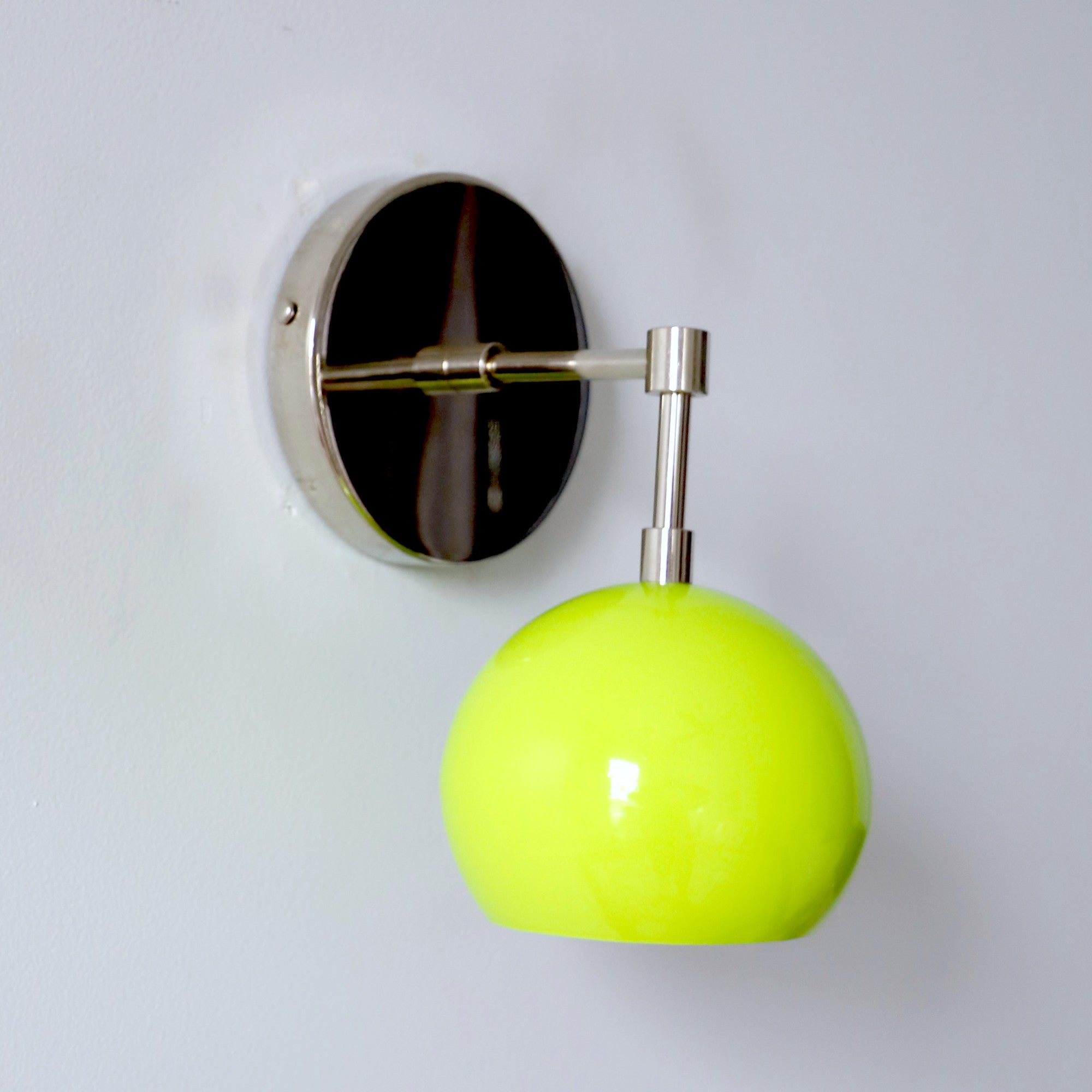 Vintage Inspired Spring Green Globe Wall Sconce