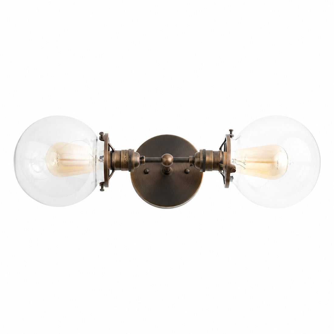 Lumio Globe Industrial Vanity Lighting- Modern Double Globe Wall Light
