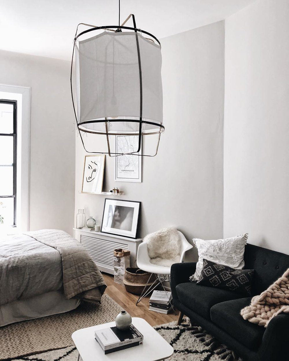 Straight Hollow Tulle Pendant Lighting
