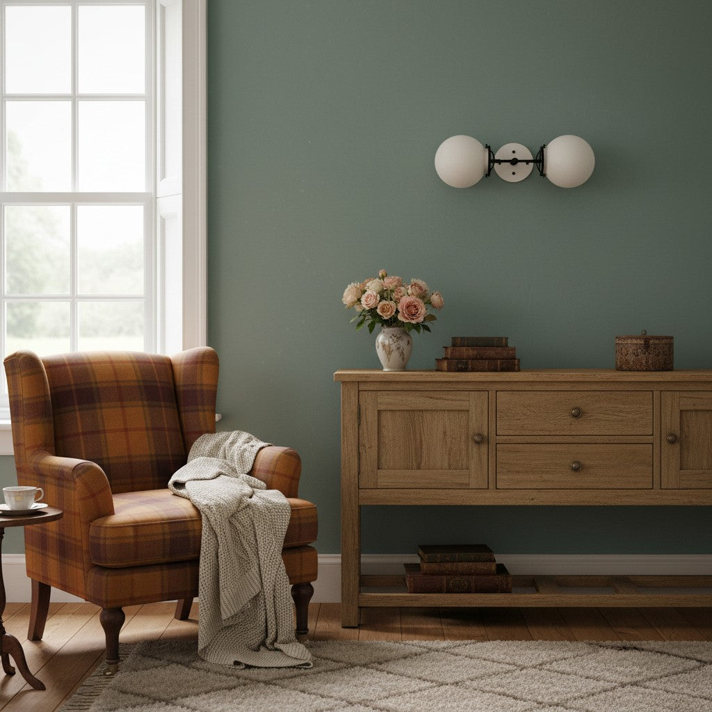 Lumio Globe Art Deco Vanity Light -  Opal Globe Bathroom Sconce