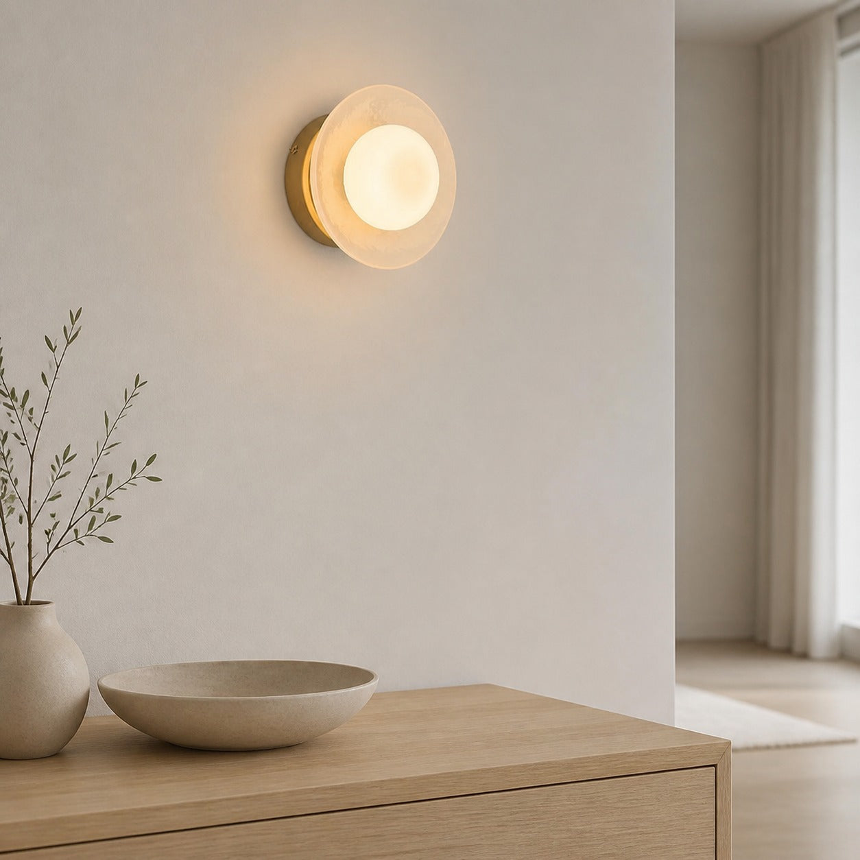 Elorina Sconce Wall Light - Textured Metal or Glass Shade