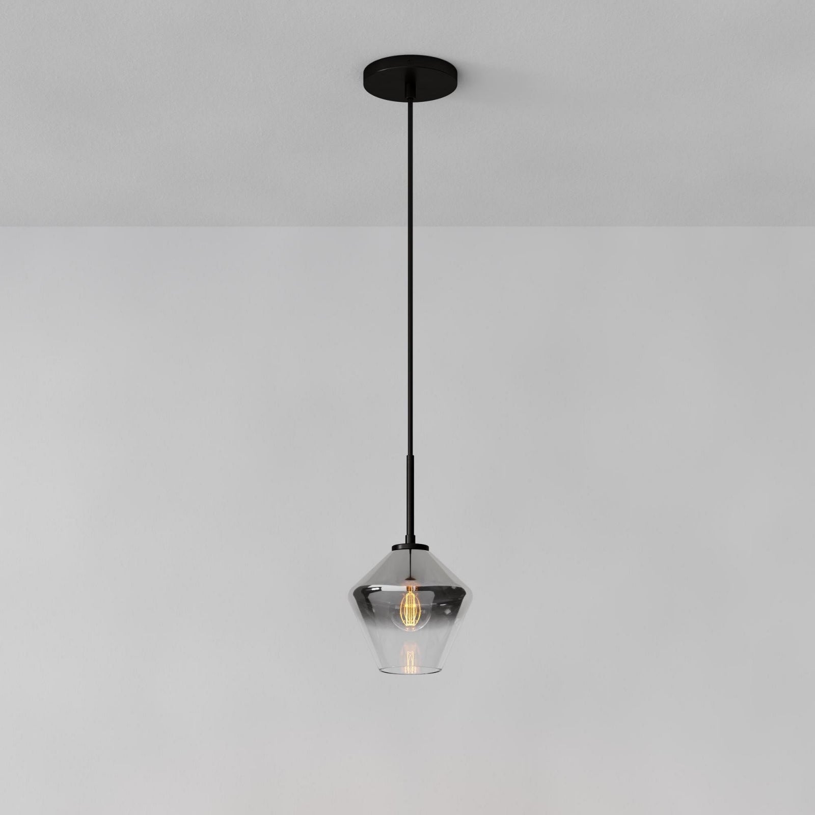 Merin Transparent Glass Sculpture Geometric Chandelier