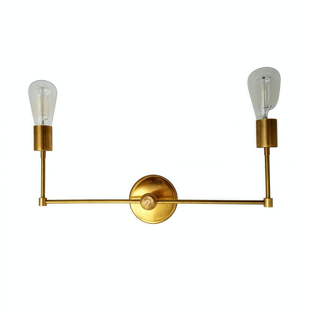 Minimalist Metal Design Double Bulb Wall Light