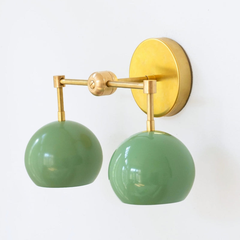 Spring Green Shades Sconce - Double Bubble Pop Vanity Wall Light