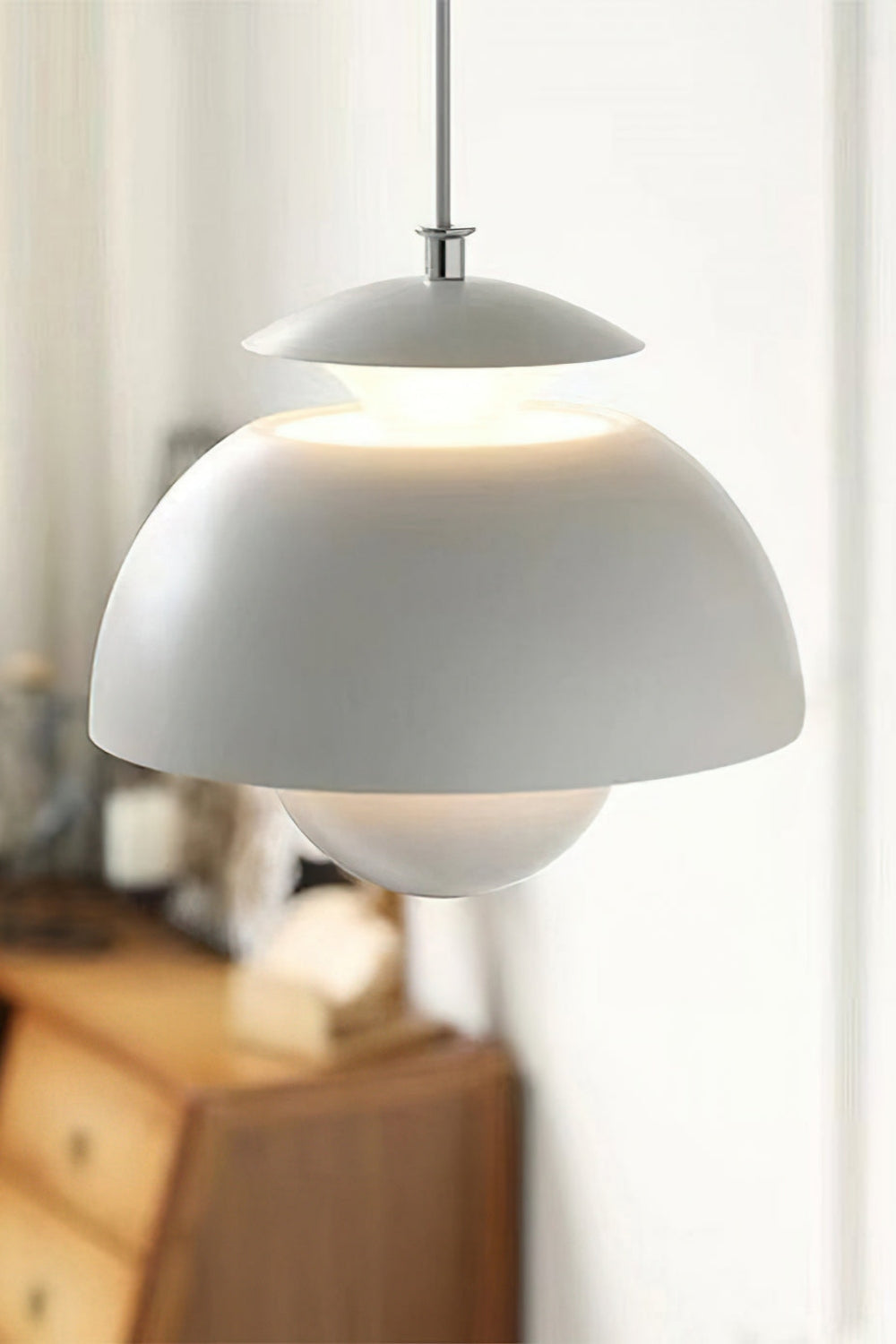 Nordic Metal Macaroon Flower Bud Shade LED Top Openable Pendant Light