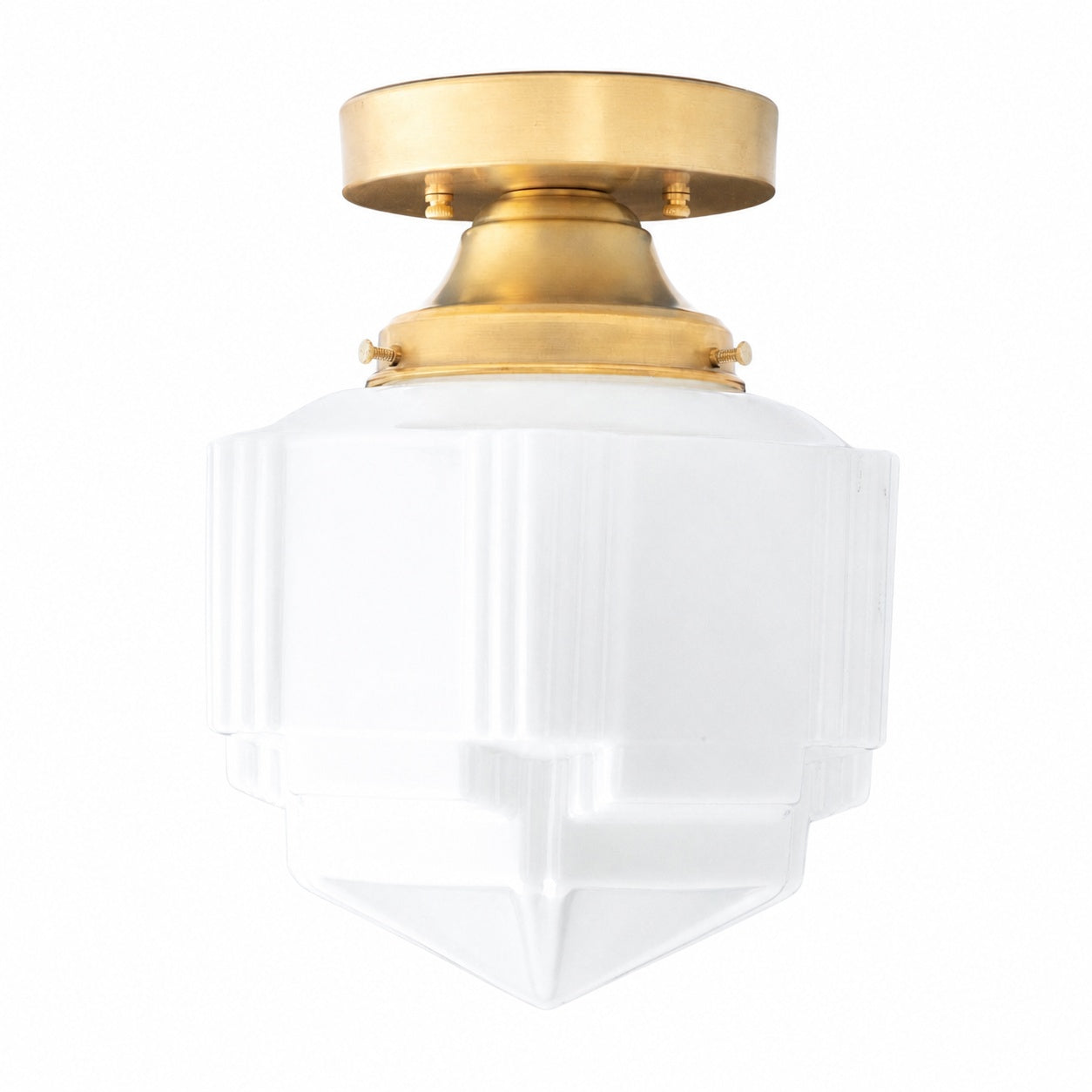 Geotower Glass Art Deco Ceiling Light - Glass Fixture - Elegant Home Lighting