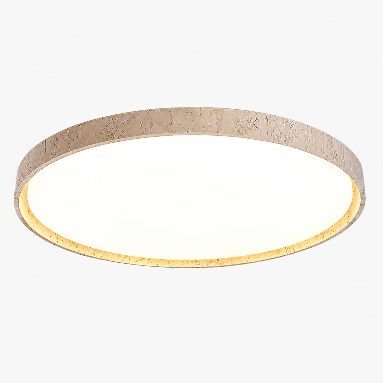 Ultra-thin Round Travertine Ceiling Lamp