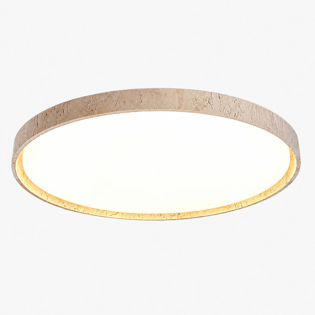 Ultra-thin Round Travertine Ceiling Lamp
