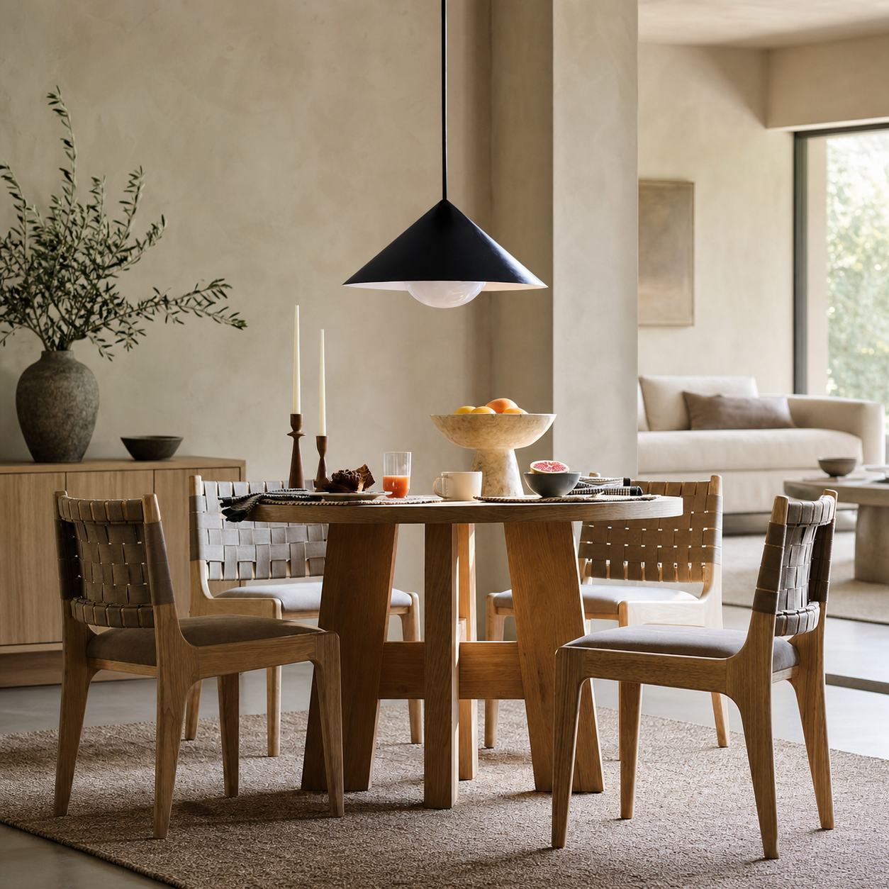 Brivana Adjustable Pendant – Cone Shade Light for Kitchen or Dining