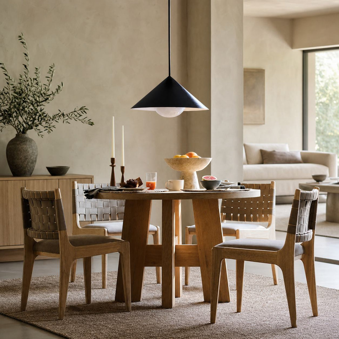 Brivana Adjustable Pendant – Cone Shade Light for Kitchen or Dining