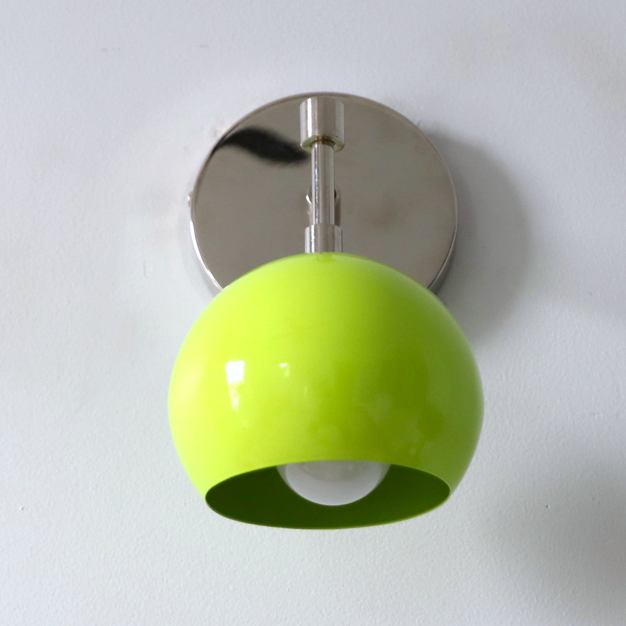 Vintage Inspired Spring Green Globe Wall Sconce