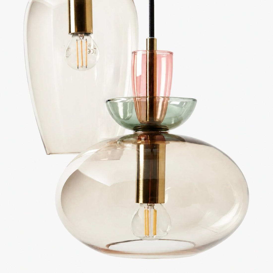 Tintora Colorful Glass Globe Pendant Light - Mid-Century Modern for Dining Rooms or Living Room