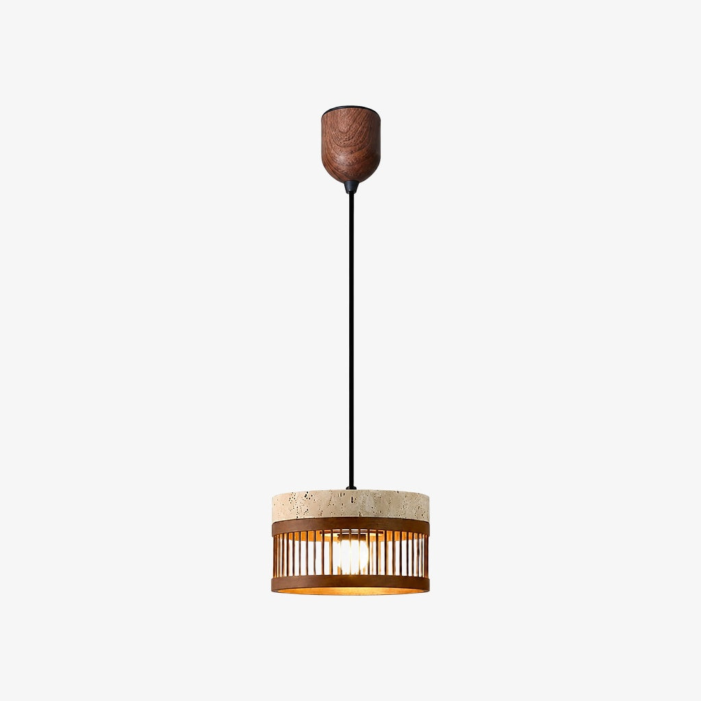 Vintage Travertine Metal Pendant Lamp for Dining Room