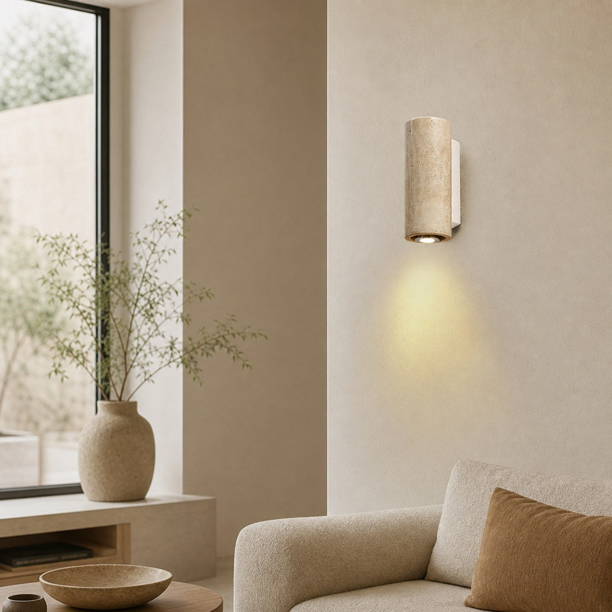 Modern Sculptural Metal Wall Lamp – Minimalist Sconce for Bedroom Living Room Hallway