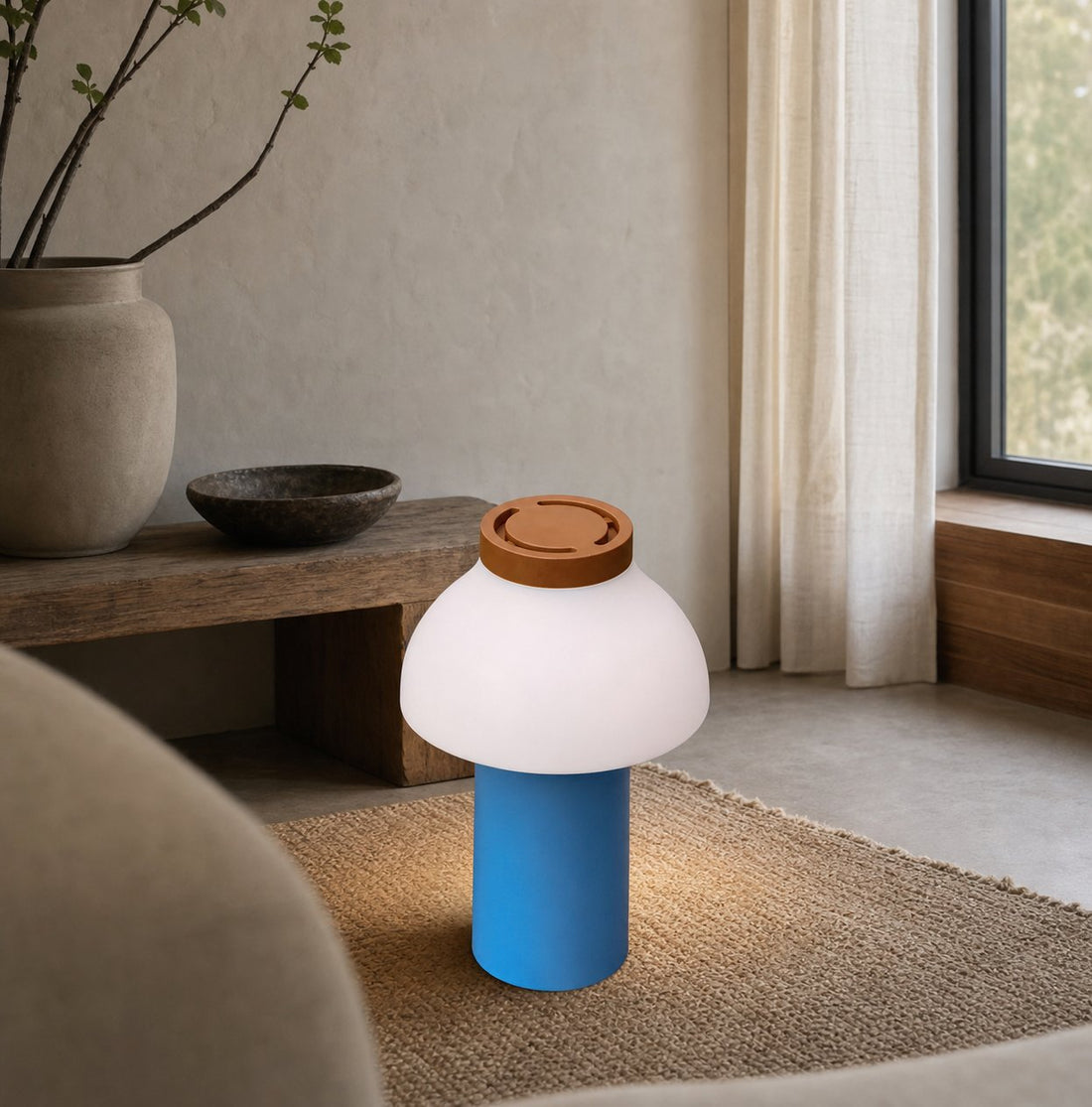 Modern Portable Table Lamp – Minimalist Rechargeable Light for Indoor Outdoor Use