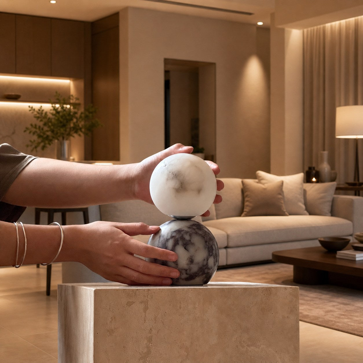 Lucide Marble Table Lamp