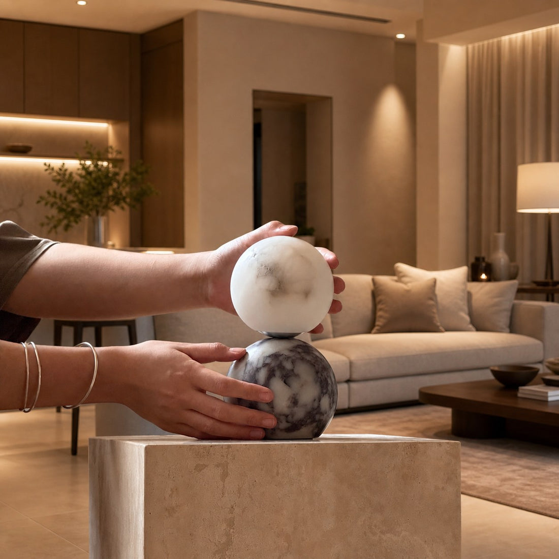Lucide Marble Table Lamp