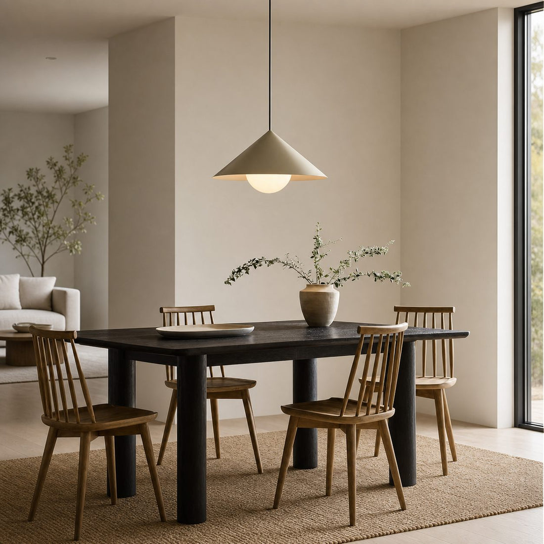 Brivana Adjustable Pendant – Cone Shade Light for Kitchen or Dining