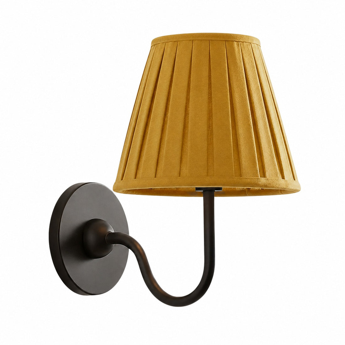Luvora Vintage Pleated Shade Wall Lamp - Modern Brass Linen Wall Lighting
