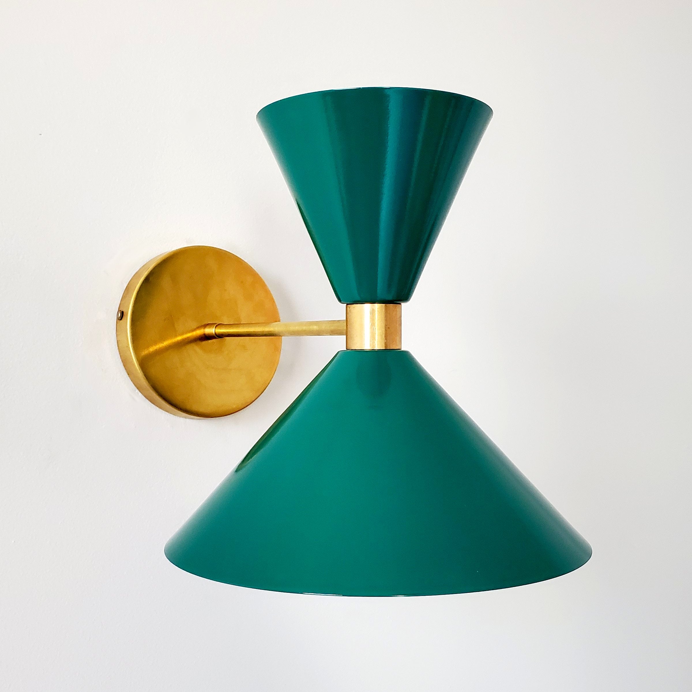 Brass Cone Wall Sconce - Hourglass Lighting for Home Spaces
