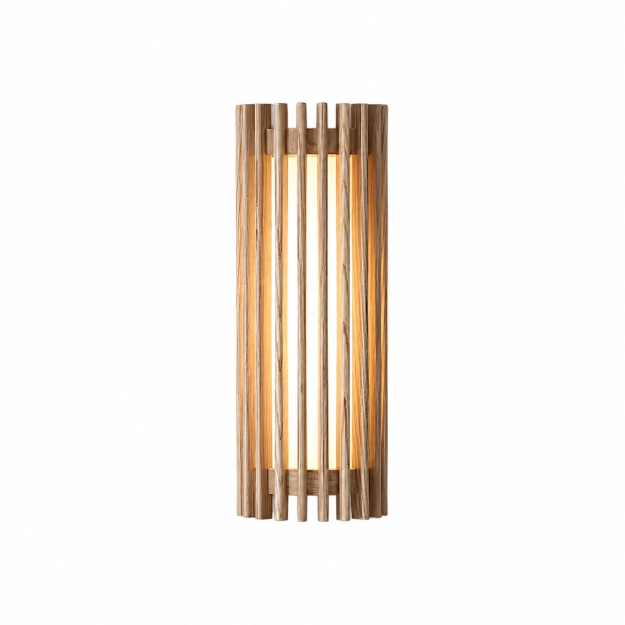 Boskelux Walnut Wall Lamp – Curved Backplate and Diffused Glow for Living Rooms or Hallways
