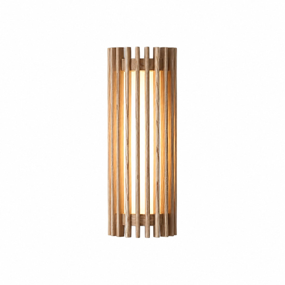 Boskelux Walnut Wall Lamp – Curved Backplate and Diffused Glow for Living Rooms or Hallways