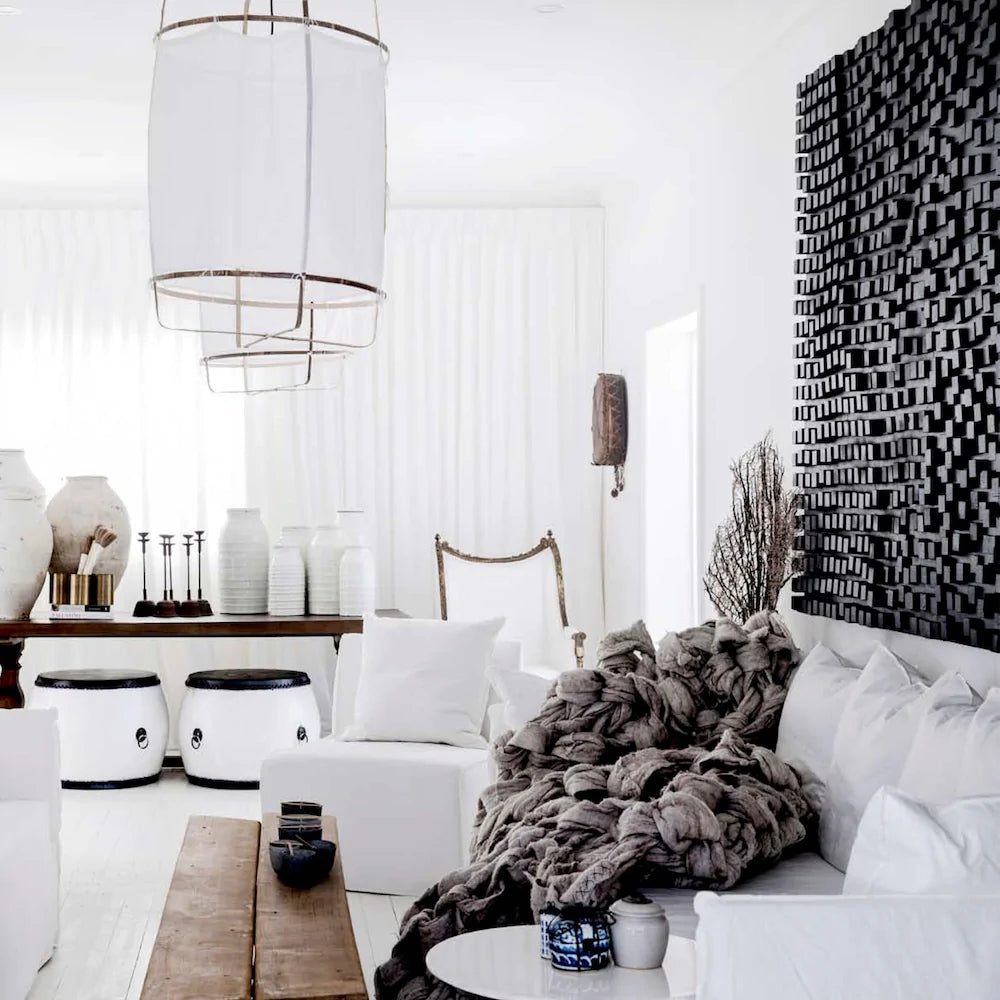 Straight Hollow Tulle Pendant Lighting