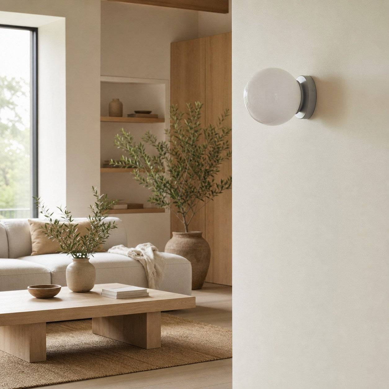 Glorica Glass Globe Wall Sconce - Multi-Color Modern Minimalist Light
