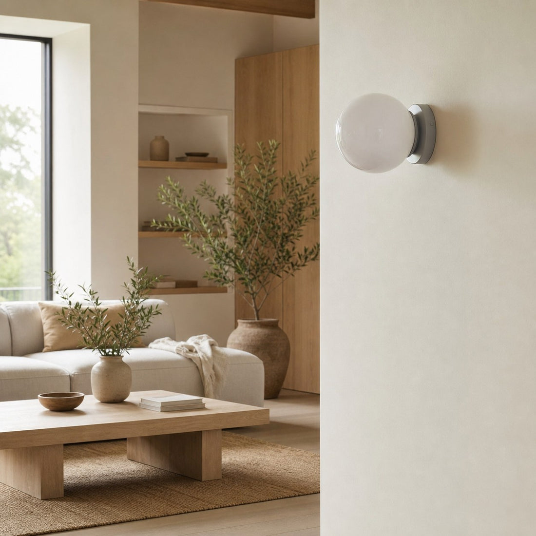Glorica Glass Globe Wall Sconce - Multi-Color Modern Minimalist Light