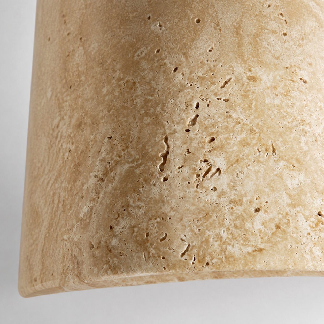 WabiLum Minimalist Japanese Travertine Wood Pendant Light - Elegant Home Lighting for Bedroom
