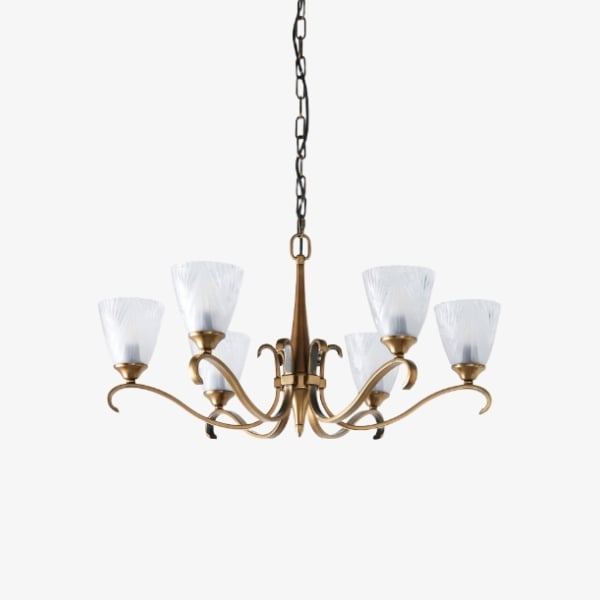 Lunetal Multi-Light Chandelier Crystal Accents Brass Finish - Modern Luxury for Dining Room and Living Room