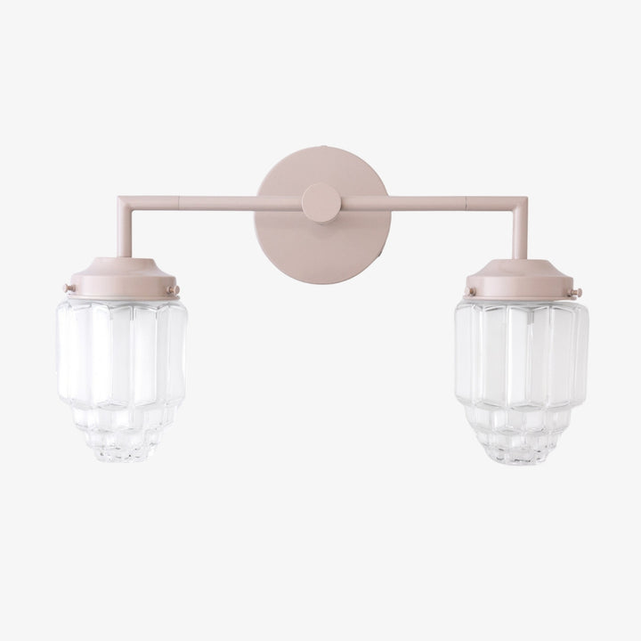 Tierlux Glass Art Deco Vanity Light - Colorful Skyscraper Globe Wall Fixture