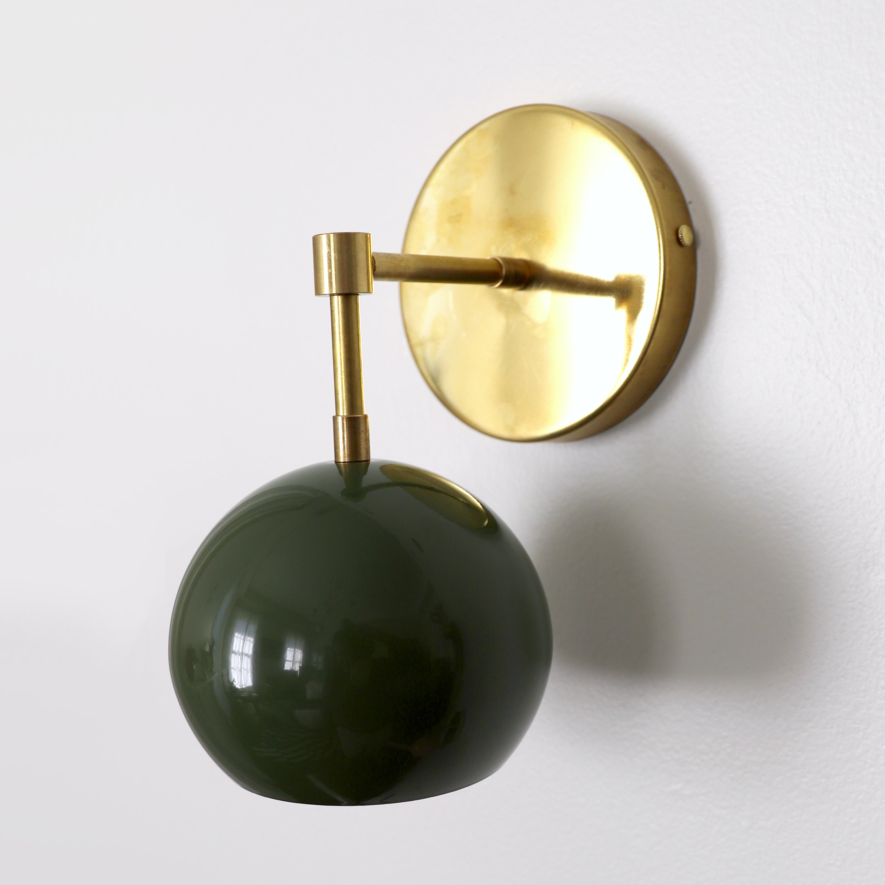 Olive Green Wall Sconce - Mid-Century Modern Accent Lighting