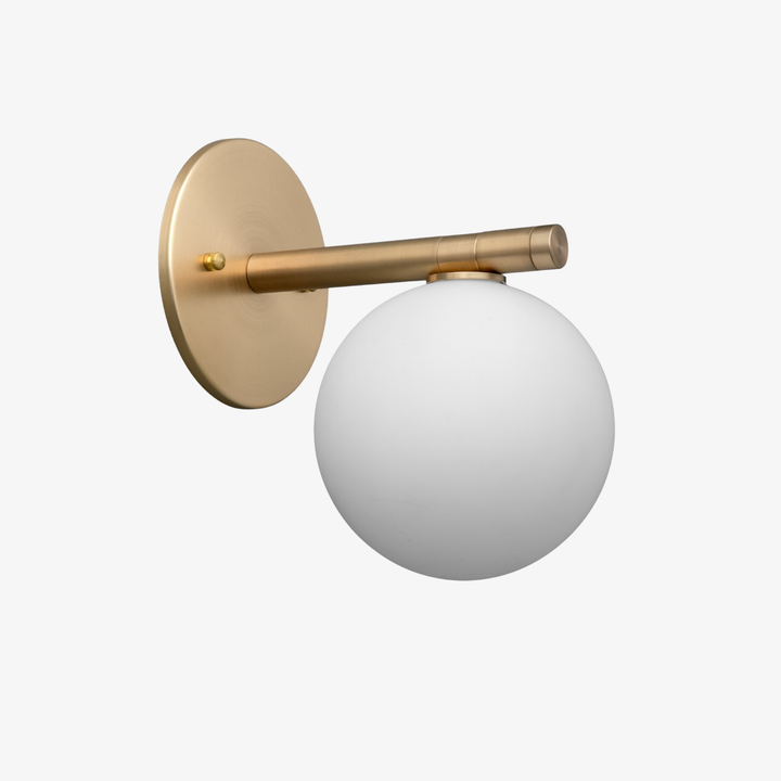 Glorica Glass Wall Sconce - Frosted Globe Light