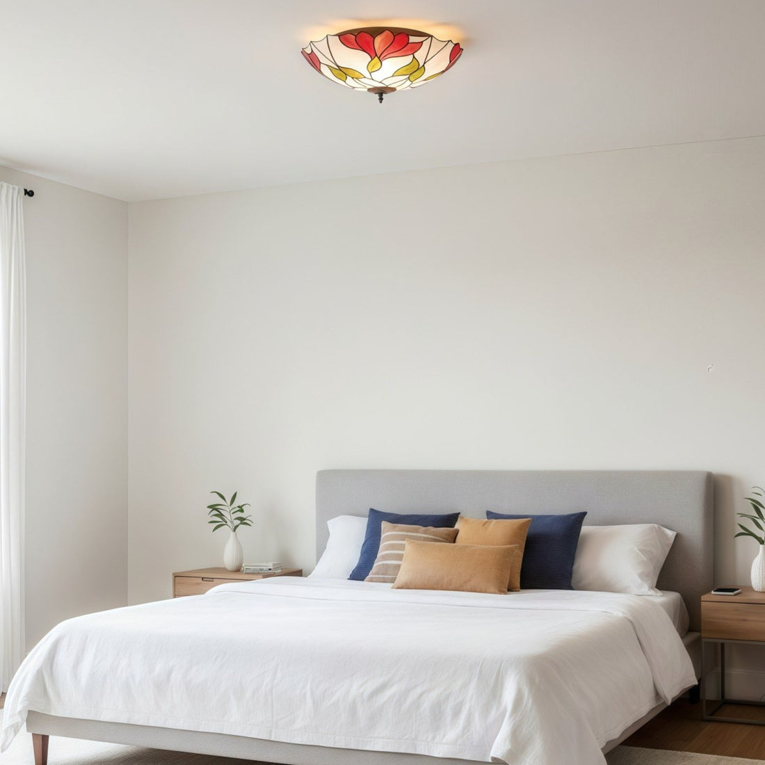 TF Botanica Floral Glass Ceiling & Pendant Lighting - Art Glass Style Fixture for Rooms