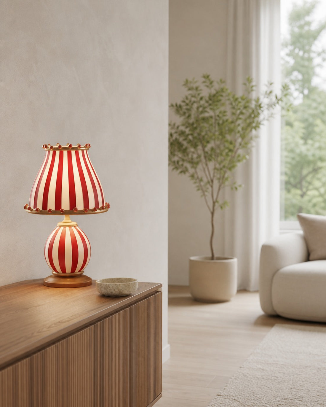 Festilo Playful Sculptural Table Lamp with Dome Shade – Modern Accent Design for Living Room
