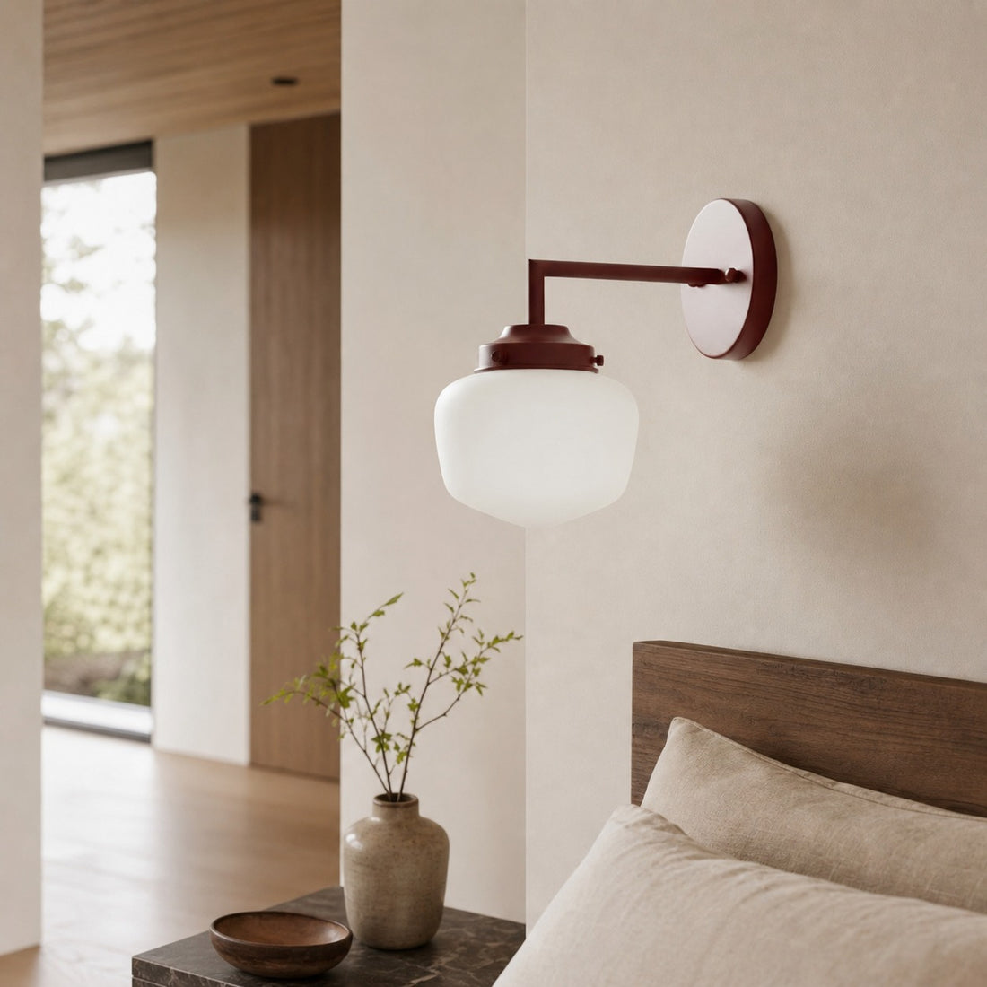 Opalume Glass Vanity Light - Vintage Inspired Bathroom Wall Lighting