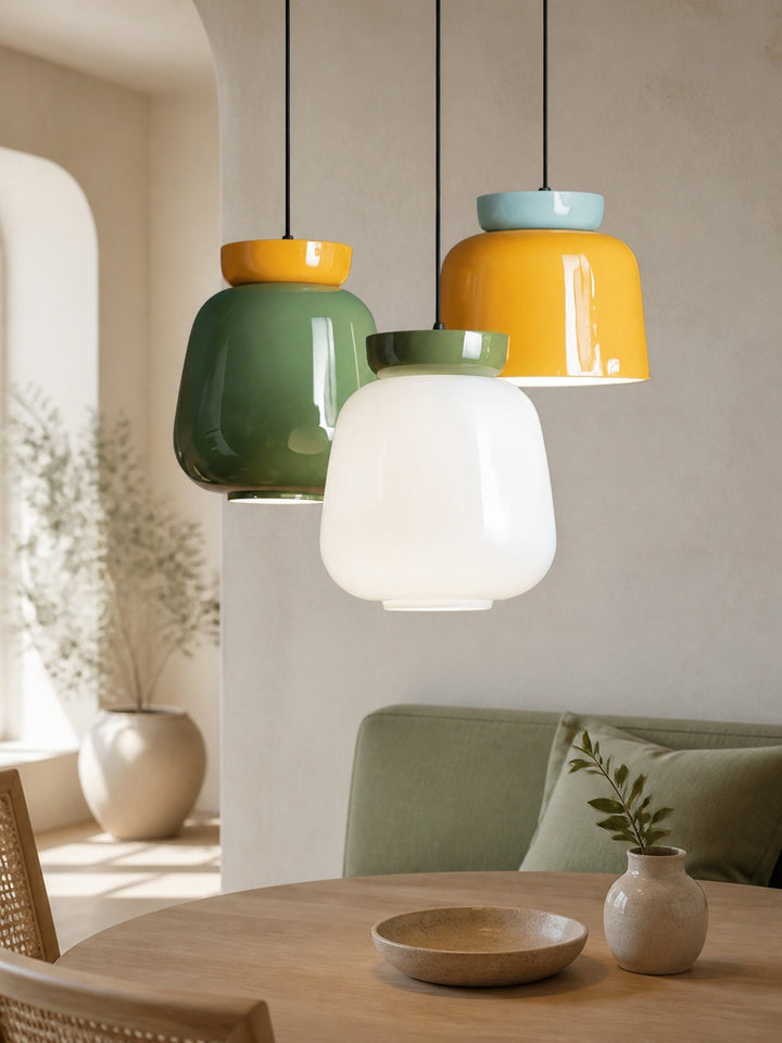 Fiesta Colorful Bowl Shaped Nordic Ceramic Pendant Lamp