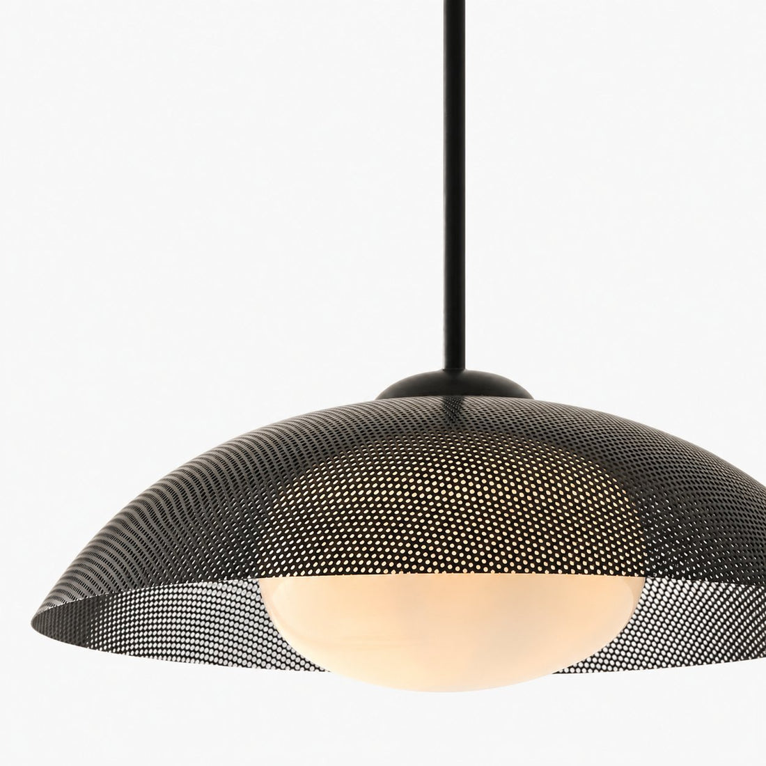 Elorina Pendant Light - Perforated Metal Shade, Champagne Bronze