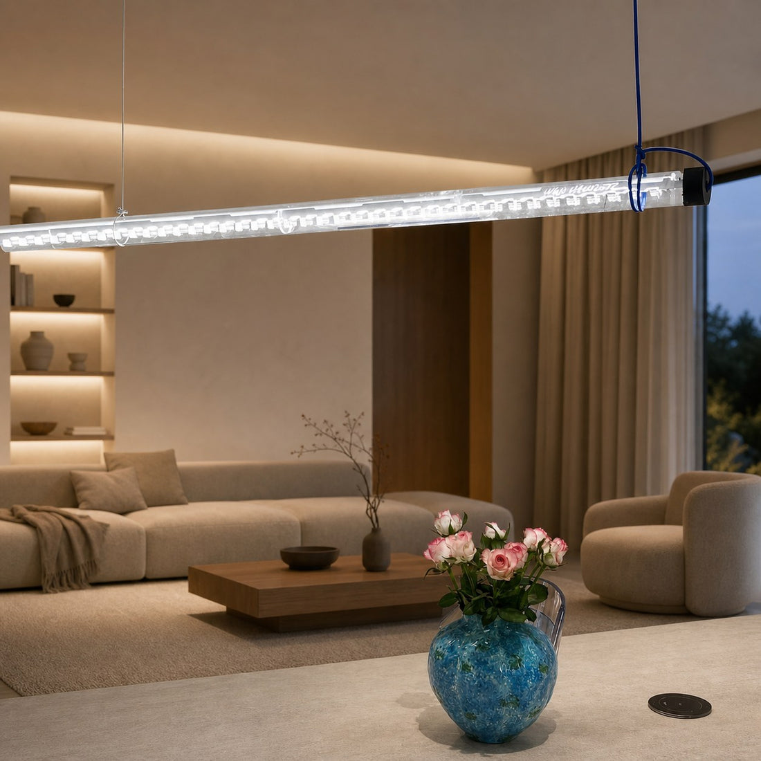 Tubular Linear LED Pendant Lamp