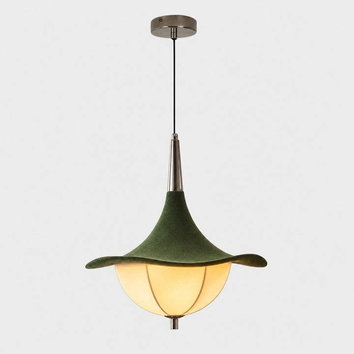 Green Fabric Pendant Lamp for Dining Room
