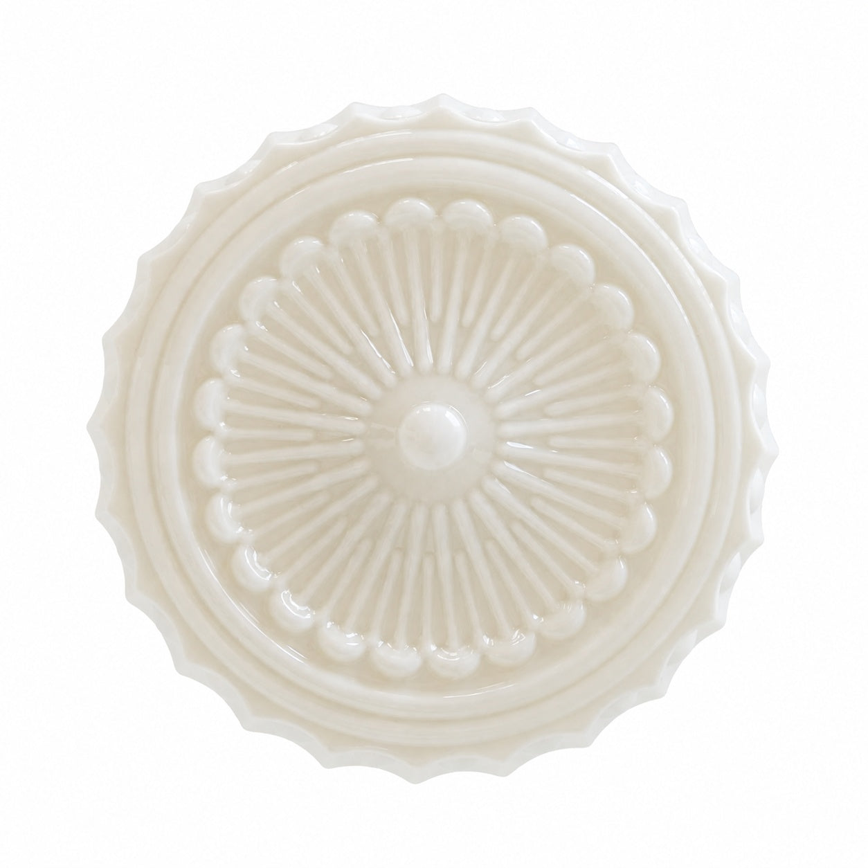 Dretta Vintage Classic Round Ceiling Light - Sculpted Art Glass Lighting Fixture for Living Room U02
