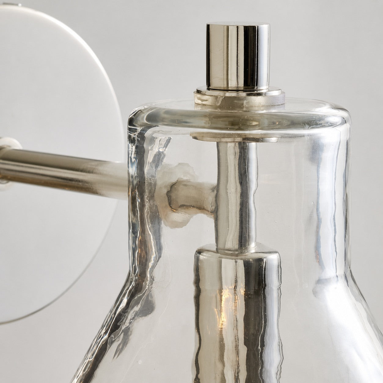 Glavira Recycled Glass Double Sconce - Indoor Brass Wall Lighting