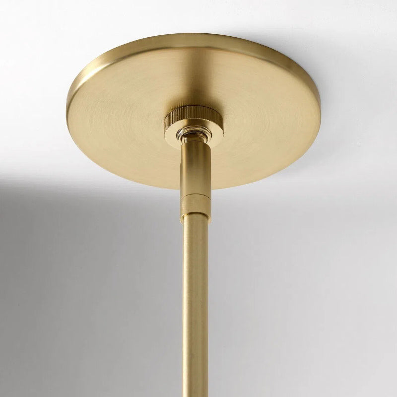 Vexrona Glass Pendant Lamp - Elegant Adjustable Metal Hanging Rod for Living Room and Bar